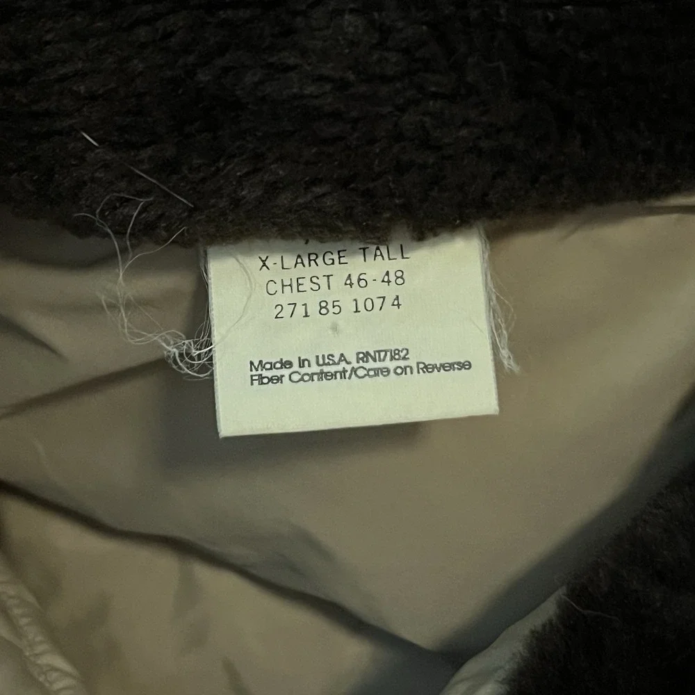 Vtg Walls Blizzard Pruf Insulated Puffer Jacket Beige Mens XLT Faux Fur - Picture 4 of 11